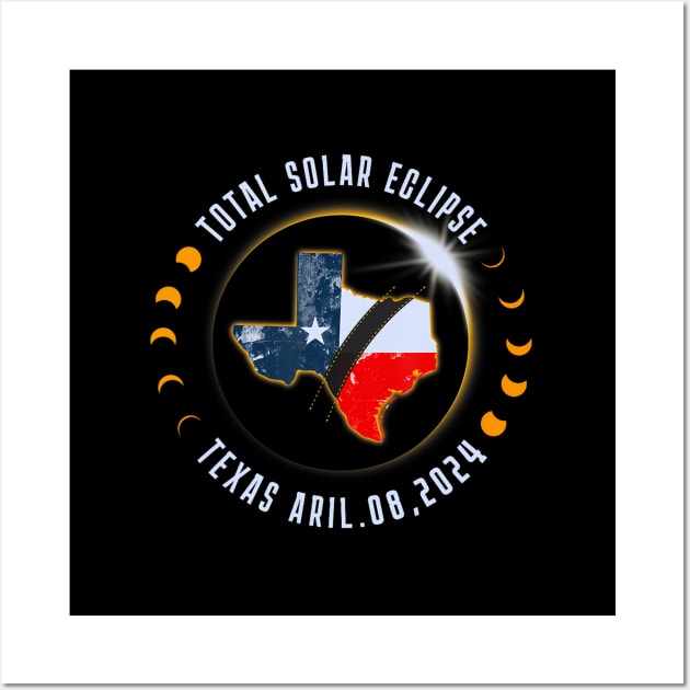 2024 Total Solar Eclipse Texas.Total Eclipse 2024 Wall Art by Diana-Arts-C